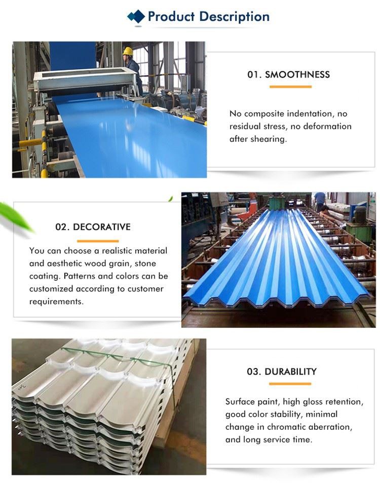 Corrugated Color Precoated PPGL Roofing Sheet